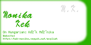 monika kek business card